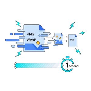 Instant image optimization illustration - compress PNG, JPG, and WebP in seconds with TinySharp