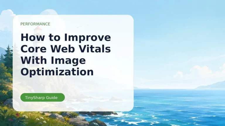 How to improve core web vitals with image optimization banner